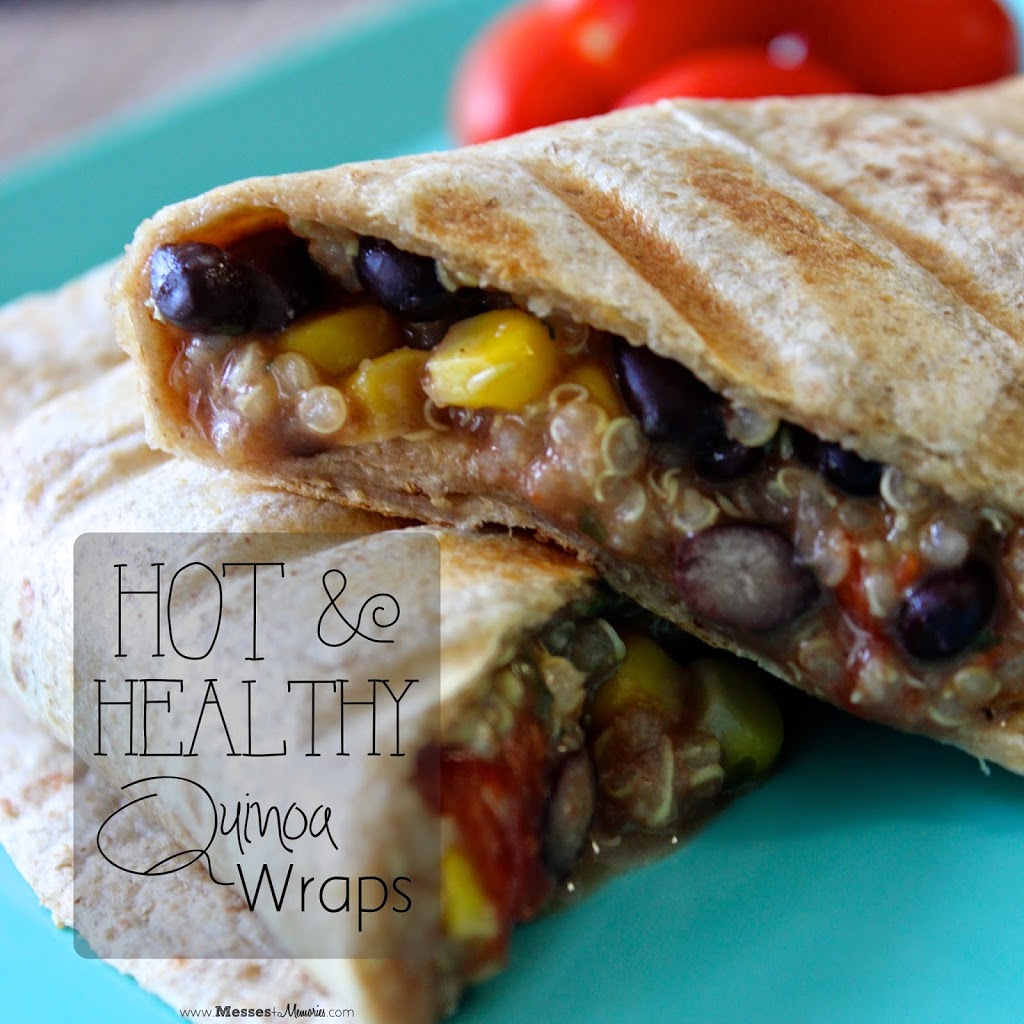 Mexican Quinoa Wraps on a plate close up.