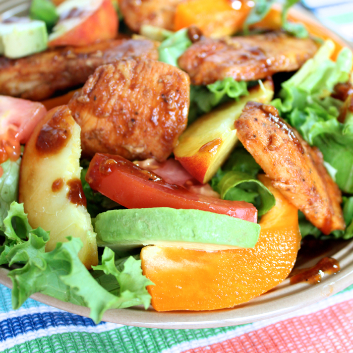 Honey Balsamic Chicken Salad in a bowl.