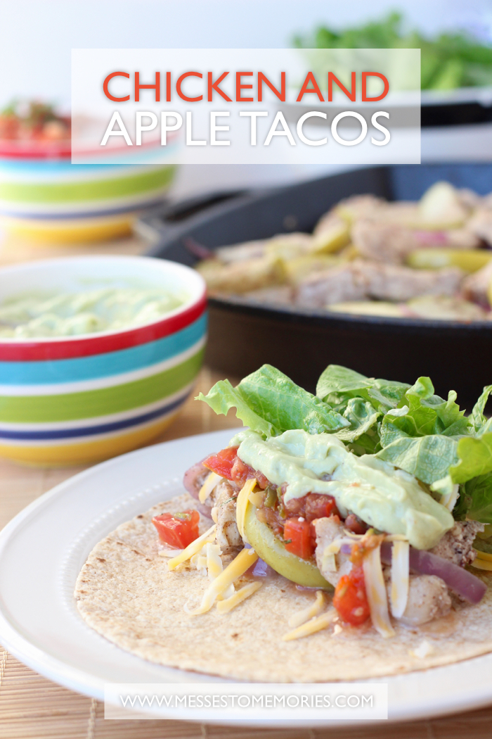 Chicken and Apple Tacos on a plate.
