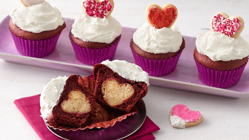 Surprise Inside Valentine's Cupcakes