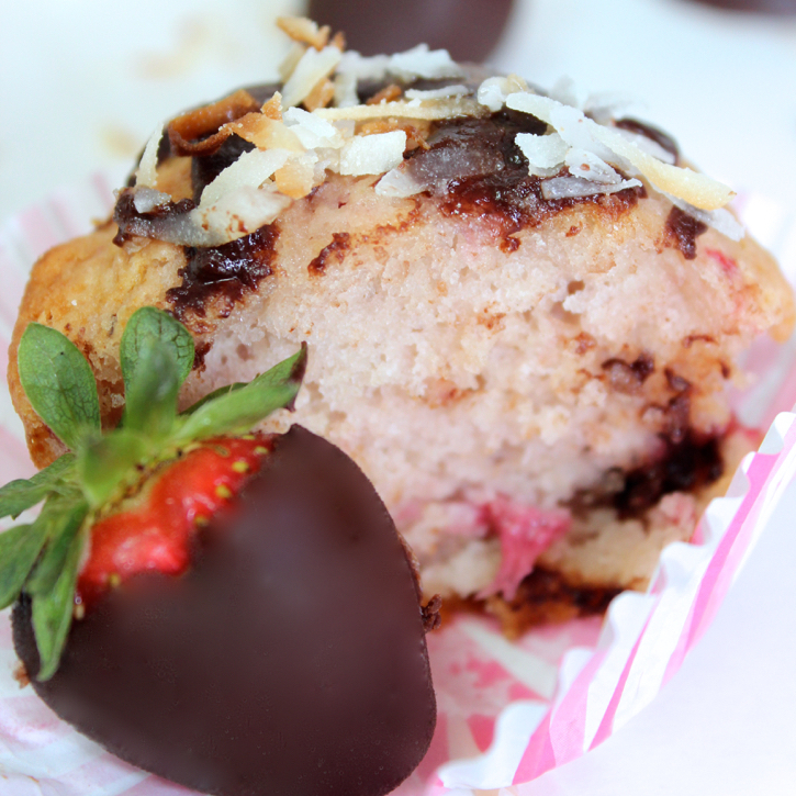 Chocolate Covered Strawberry Muffins are the best strawberry muffins!