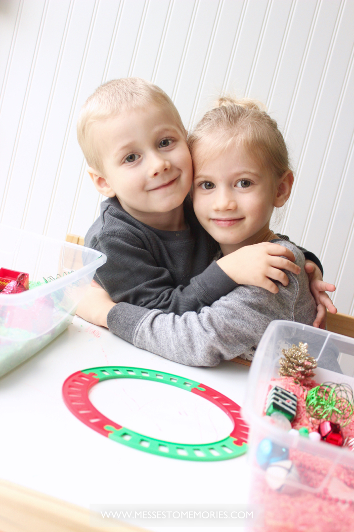 A fun Christmas Sensory Bin from Messes to Memories
