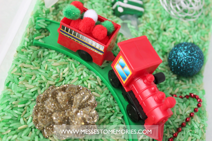A fun Christmas Sensory Bin from Messes to Memories