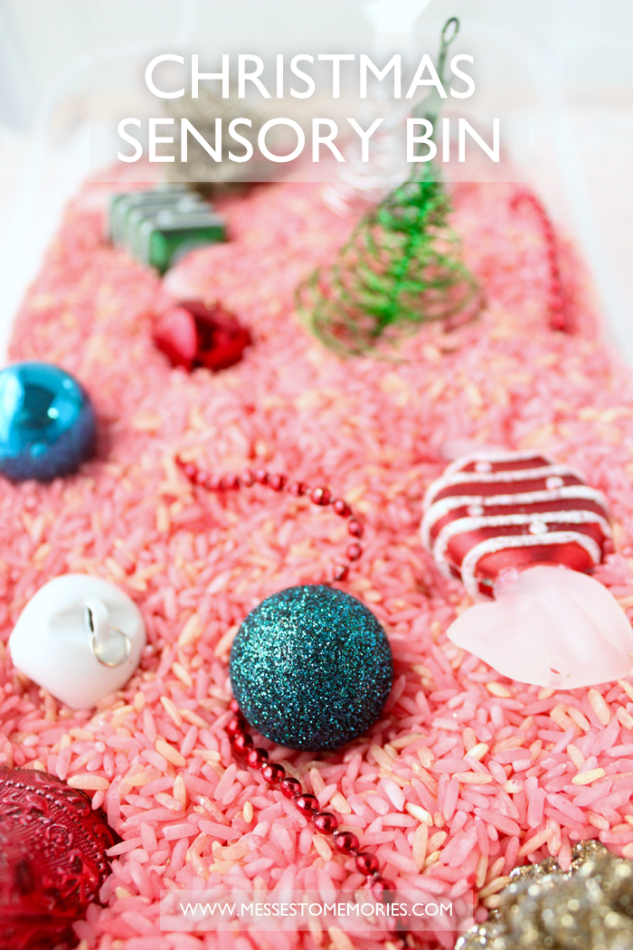 A fun Christmas Sensory Bin from Messes to Memories