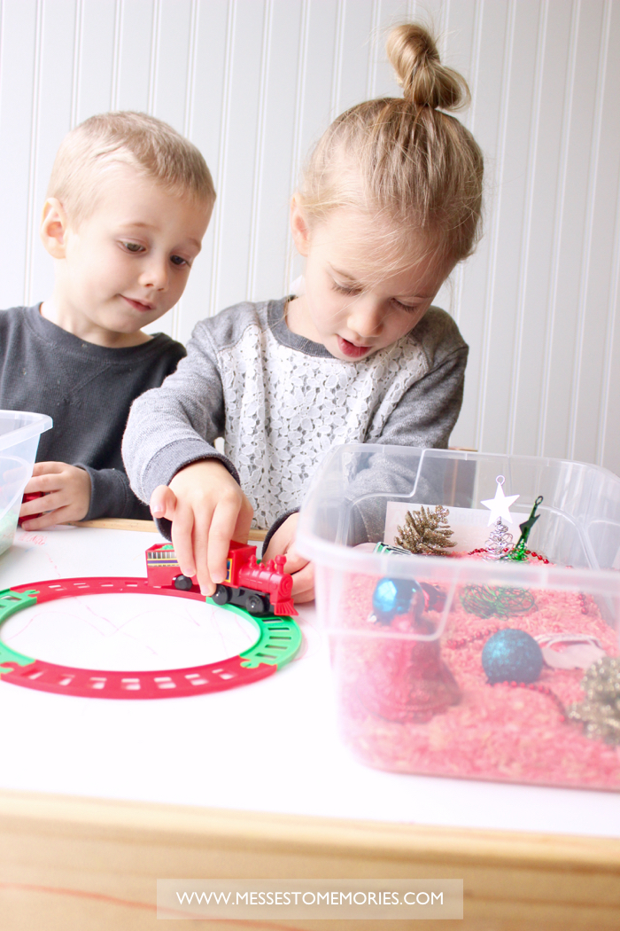 A fun Christmas Sensory Bin from Messes to Memories