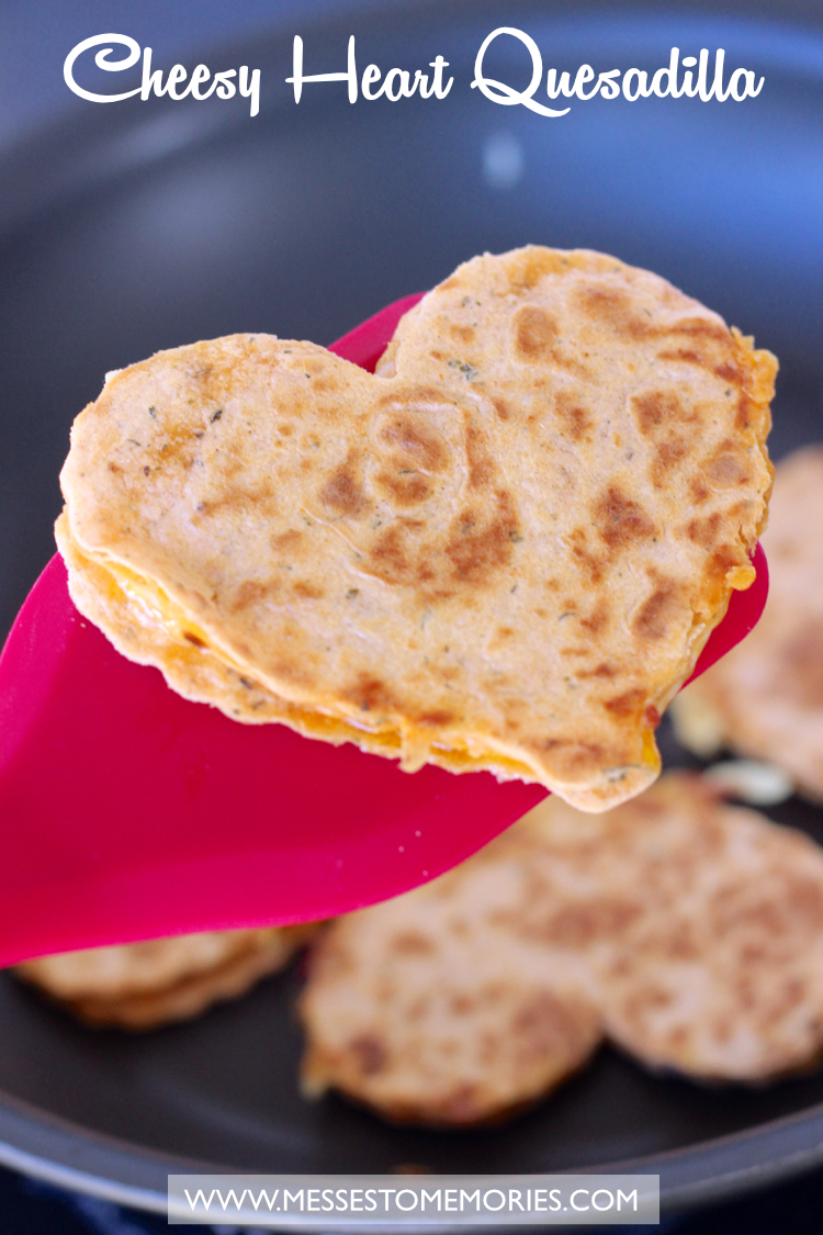 Cheesy Pesto Quesadilla--Valentine's Lunch