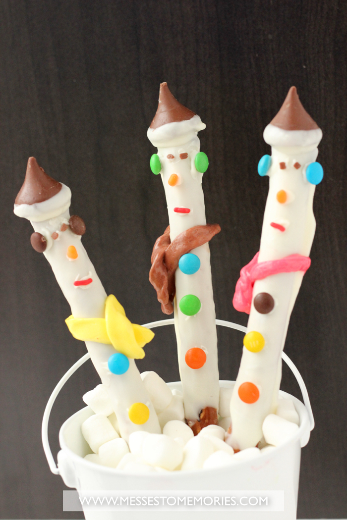 Snowman Pretzels