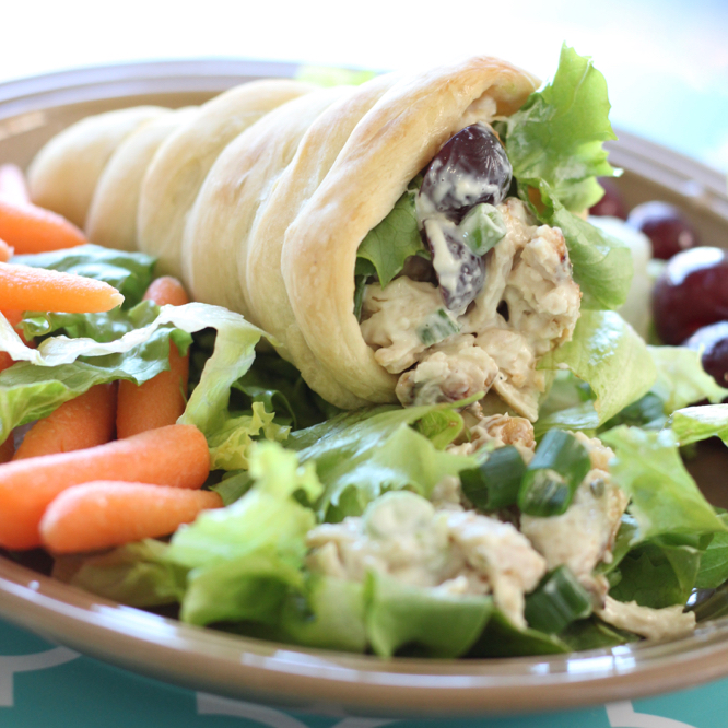 Chicken Salad Rolls--A fresh, easy and fun meal for the kids!