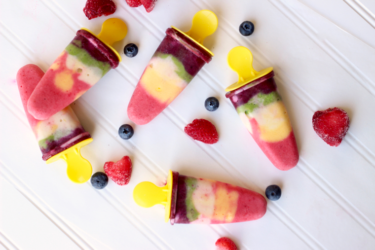 Layered Fruit Popsicles 1